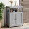 Free Standing Bathroom Floor Cabinet with Double Shutter Doors